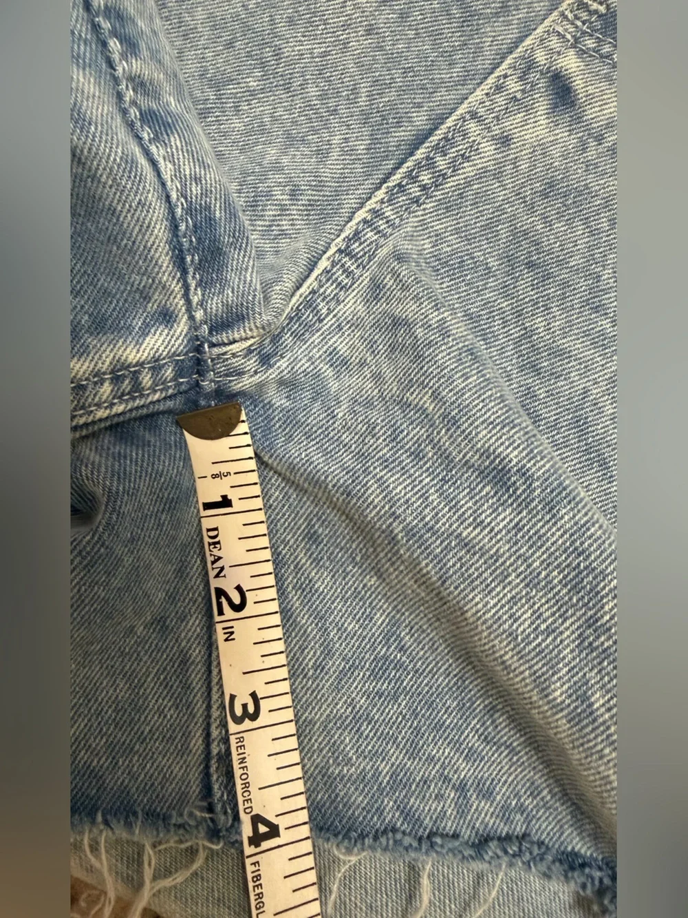 Denim Overall Shorts - Size Large